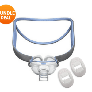 Bundle Deal ResMed AirFit P10 Nasal Pillows CPAP BiPAP Mask with Headgear 2 FREE Headgear Clips