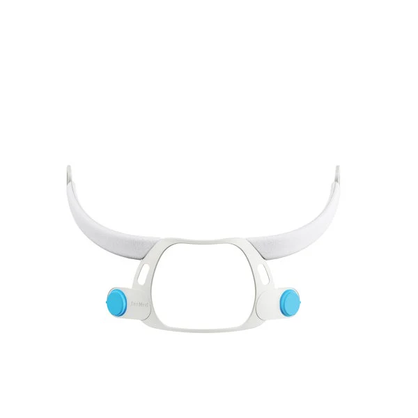 a white cpap mask frame